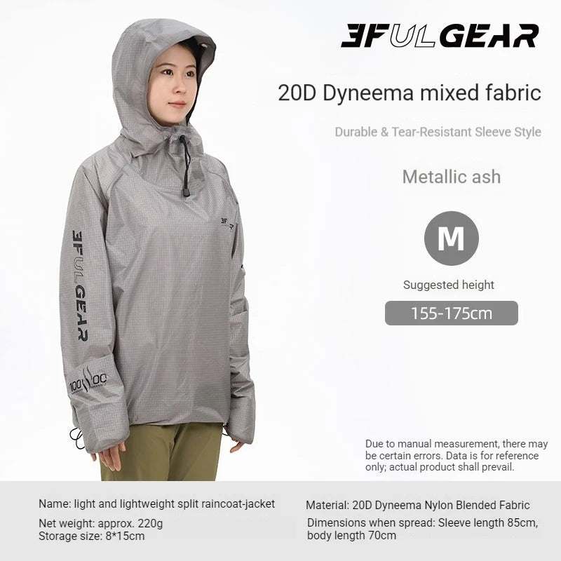 3F UL GEAR M/L Outdoor Rain Gear Split-type Raincoat And Rain Pants Nylon For Hiking Cycling Off-road Mountaineering Rainproof