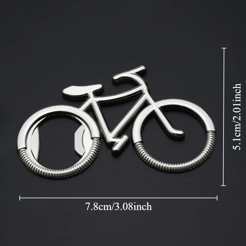 Corkscrew Metal Keychain,Stainless Steel Bike Shape Bottle Opener,Creative and Funny for Beer,Wine,Juice Opening,Kitchen Gadgets