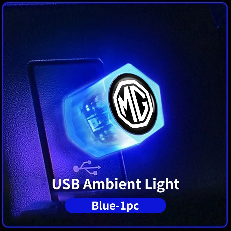 Car USB Ambient Light Mini LED Night Lamp Lighting Plug Accessories For Morris Garages MG 3 5 6 7 HS ZS GS Hector TF GT ZR RX5 R
