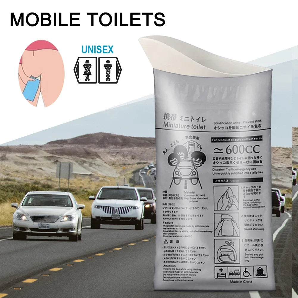 4-20PCS Outdoor Emergency Urine Bags 600ml Disposable Travel Mobile Toilet Portable Urinal Bag for Female Baby Male Vomiting Bag