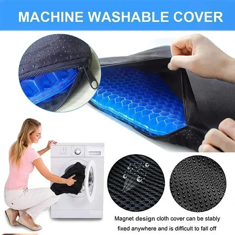 Gel Seat Cushion Double Thick Egg Gel Summer Cushion for Pressure Relief Breathable Chair Pad Car Seat Office Chair Soft Cushion