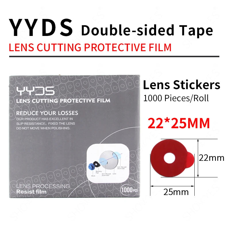 High Quality Double-sided Sticker Pastilles For Lens Adhesives Tape Red Protecting Glasses Processing Blocking Pads Optical