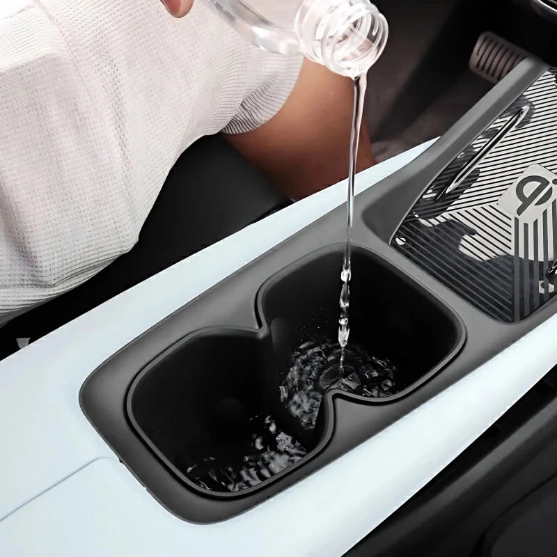 Black Car Water Cup Holder Storage Box Anti-Slip Fixed Beverage Holder For BYD Dolphin Mini / For BYD Seagull Accessories