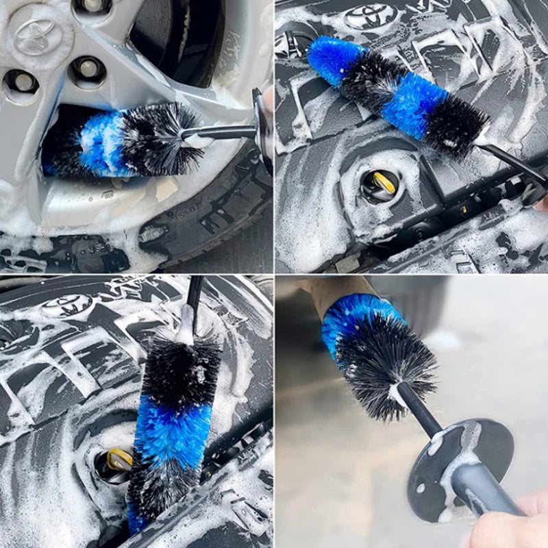 1/3PCS Soft Bristle Car Cleaning Brush - Wheel Rim Tire Cleaner Non-Scratch Car Detailing Washing Tool for Vehicle Care