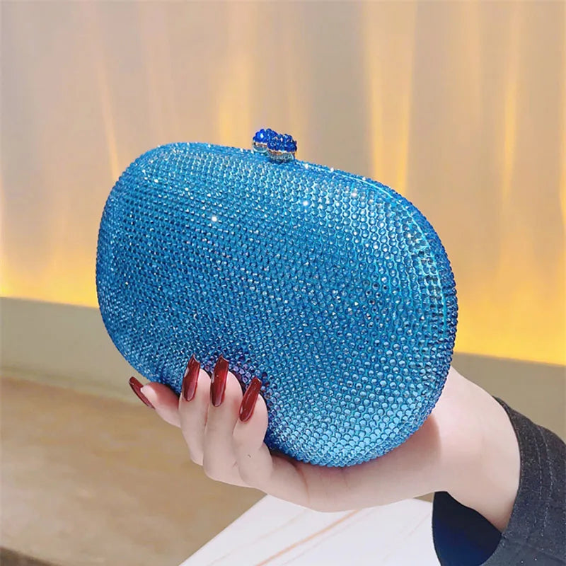 XMESSUN New Trend Diamonds Clutch Evening Bags,Luxury Faionable Jewelry Wedding Party Purses Women Chain Shoulder Crossbody Bag