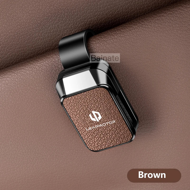 Car Sun Visor Glasses Case Storage Wear-Resistant Sunshade Sunglasses Holder, For Leapmotor C10 C11 C16 B01 B10 C01 2025 Leather