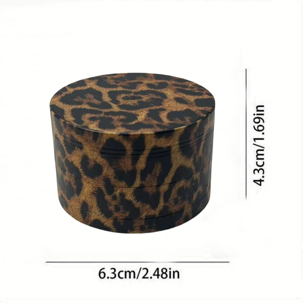 50/63mm Leopard Print Herb Grinder Manual Pepper Mill Salt Spice Mortar Tobacco Grass Grinder Cigarette Smoking Accessories