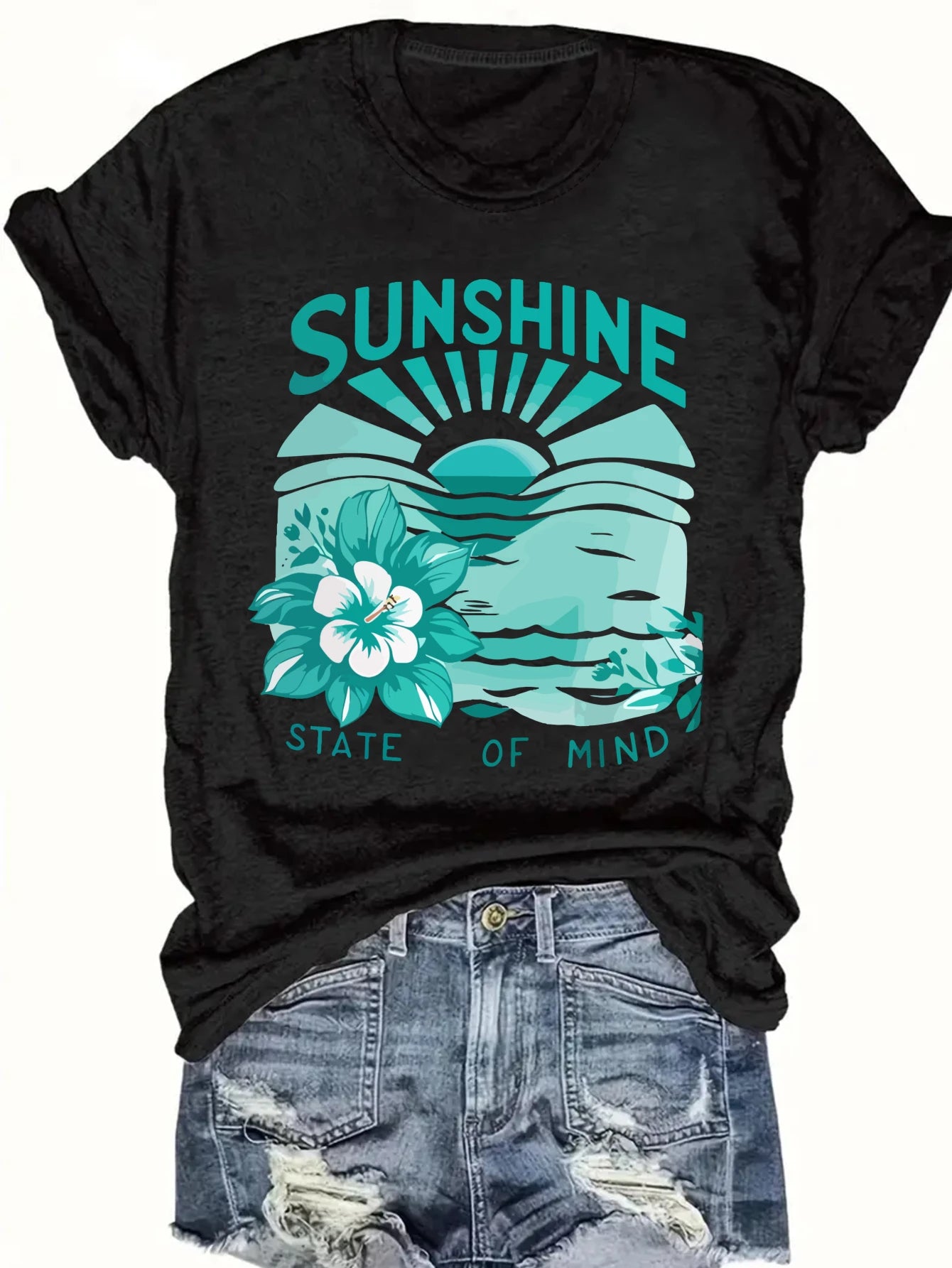 Women's plus size tank top Sunshine State Of Mind Flower Suitable for sports and daily wear womens clothes summer beach vacation