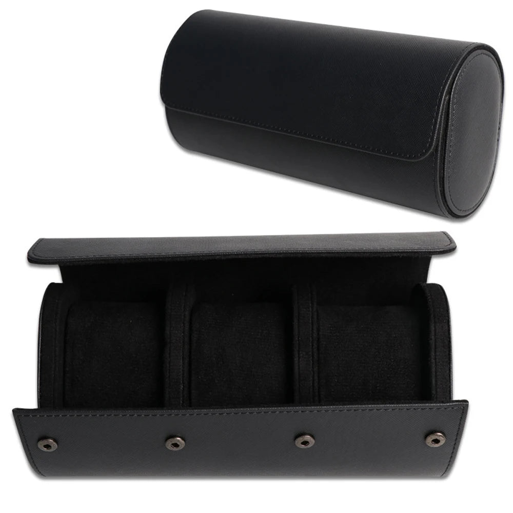 Watch Roll Travel Case-1/2/3 Slot Watch Storage and Organizer-Secure Storage with Innovative Removable Pillows & Solid Dividers