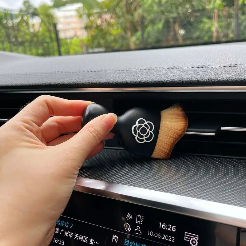 Camellia Flower Car Interior Cleaning Detaling Brush Air Conditioner Outlet Cleaning Brush Crevice Dust Removal Artifact Brush