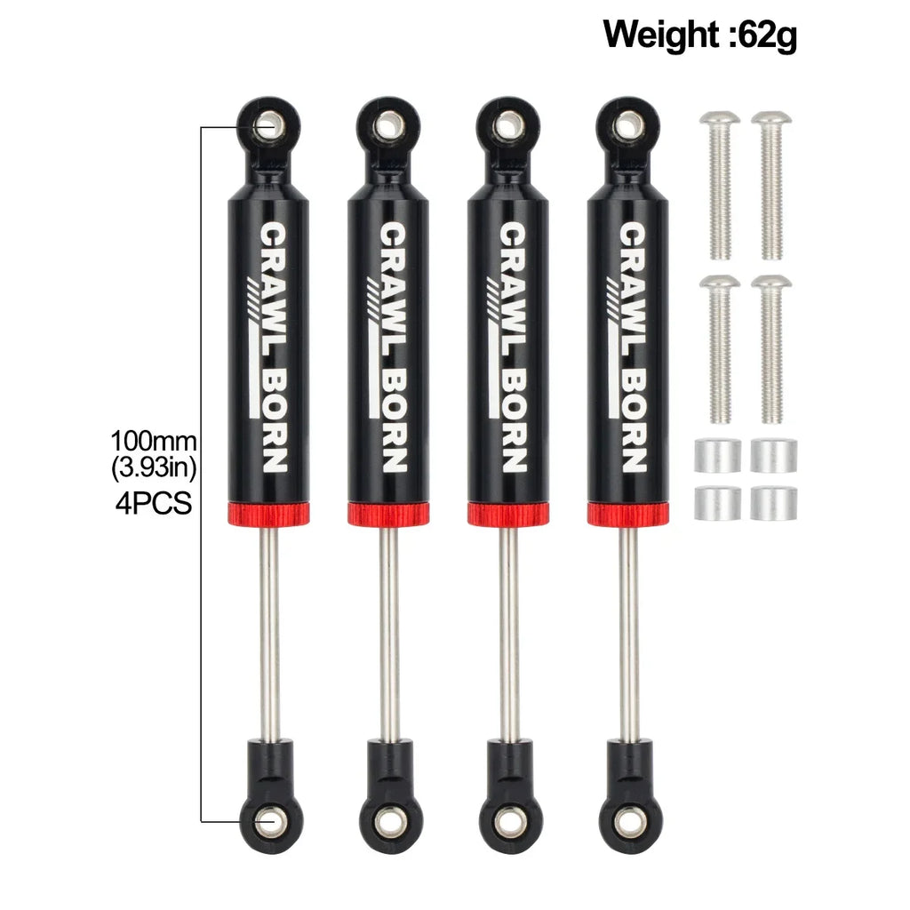 1/10 RC Crawler 4pcs Shock Absorber 70/80/90/100/110mm Metal Spring Suspension for Axial SCX10 TRX4 D90 Capra Redcat 90046