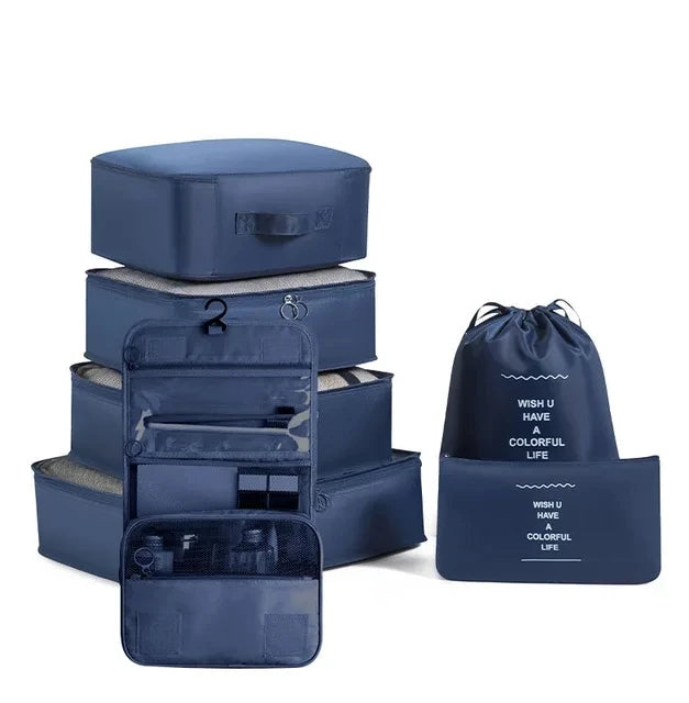 Dormitory Student Multi-Compartment Travel Storage Set Packing Cubes Organizer Bag for Clothes Toiletries Shoes Clothing