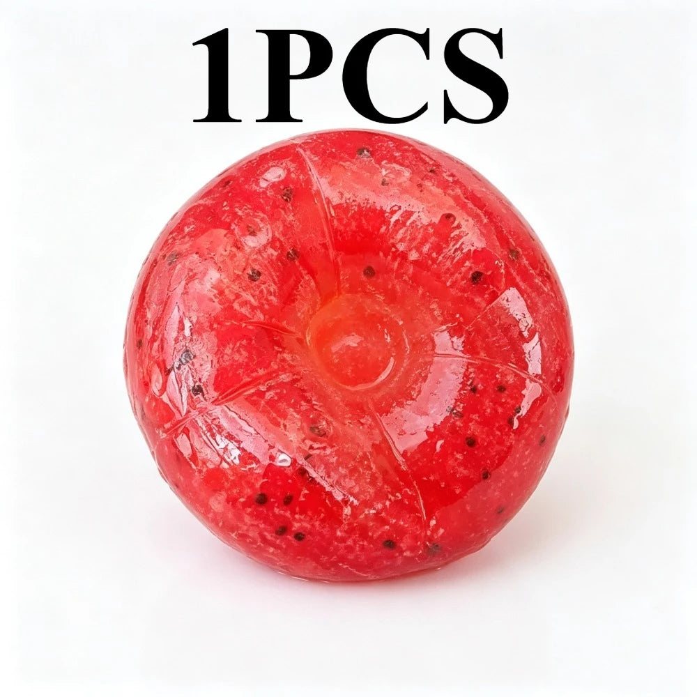 Squishy Handmade Watermelon Slush Toy Soft, Slow-Rebound Stress Relief Squeezy Toy Realistic Fruit Model Adult Gift