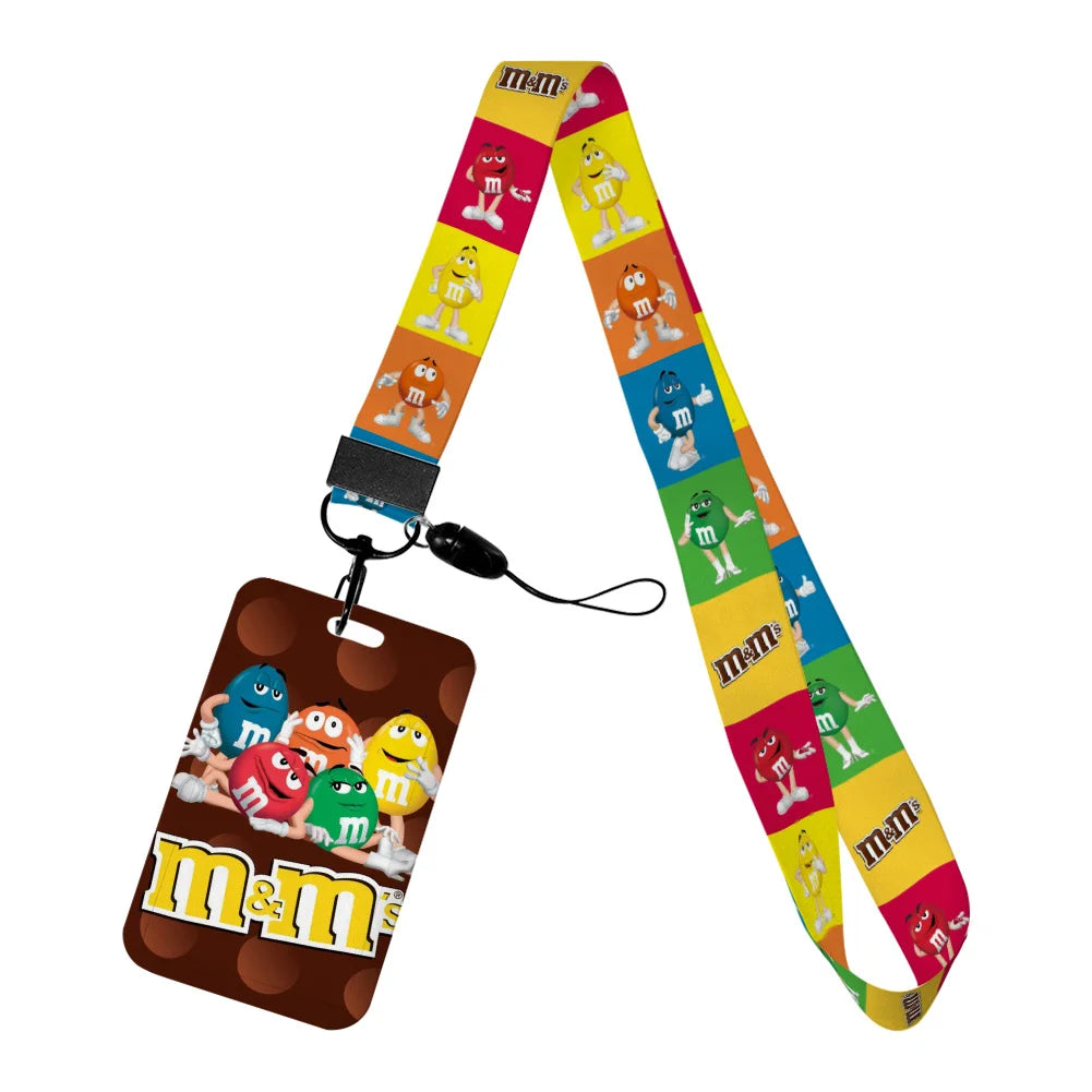 New Candy Design Lanyard Keychain ID Bus Card Cover Student Badge Holder Pass Hang Rope Lariat Gifts Keys Straps Accessories