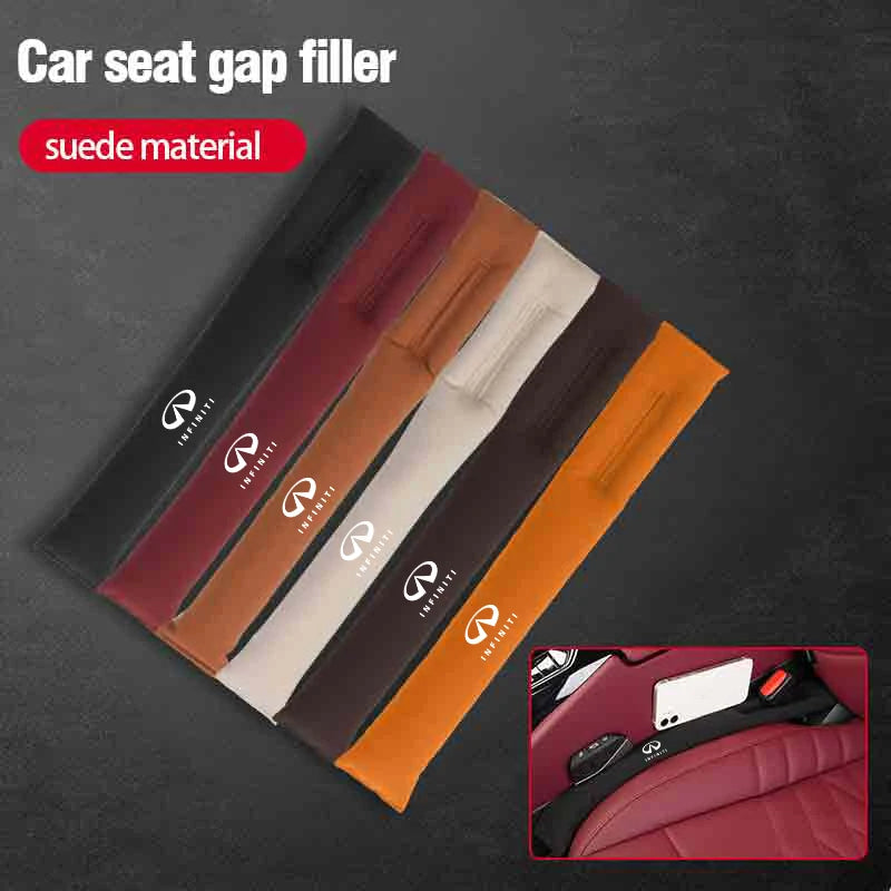 Car Seat Gap Filler Suade Leakproof Plug Seat Gap Leak Pads Filling Organizer For Infiniti Q50 FX35 Q30 G37 Q70 QX70 G35 Q60 QX5