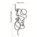 Large Scale Sleek Feminine Metal Line Art Mural | Minimalist Premium Wall Sculpture for Bathroom & Bedroom