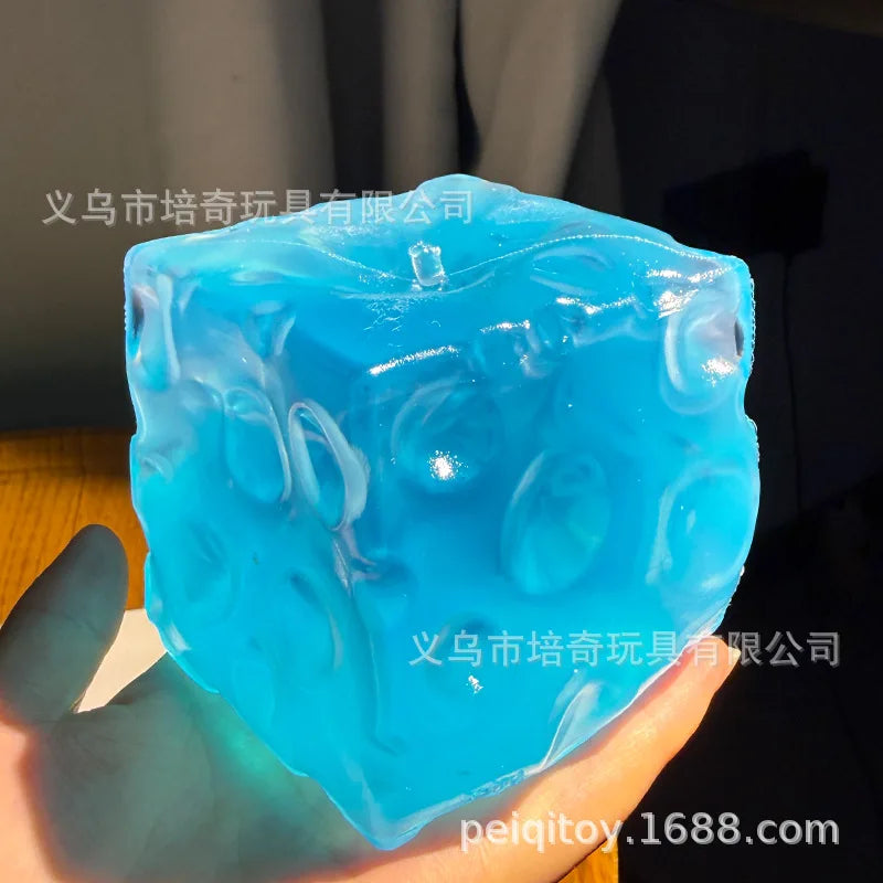 High transparency Vaseline Cheese Plastic Pinch Music Non rebound Stress Relief Toy Coconut Oil Pinch Toy