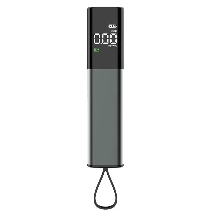 Digital Display Alcohol Tester Breathalyzer Rechargeable with Lanyard Alcohol Tester Tool with Drunk Driving Test
