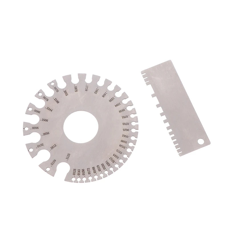 Welding Inspection Wire Gauge 0-36 Round AWG SWG Wire Gauge Thickness Ruler Gauge Diameter Stainless Steel Measurer Tool