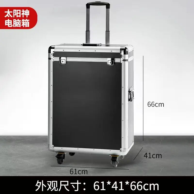 Desktop computer protection case Aluminum alloy aviation case carrying chassis host display sound card protection box equipment