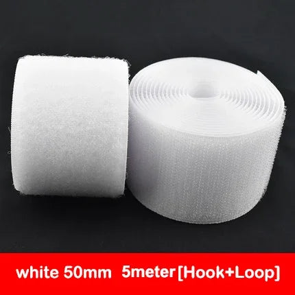 5Meters/Lot 16-100mm Black White Non-Adhesive Fastener Tape Hook and Loop Tape No Glue DIY Sewing Accessories Magic tape