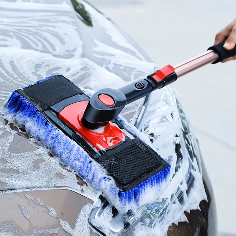SEAMETAL Telescoping Car Wash Brush Mop Towel Kit Long Handle Chenille Mop Brusher Car Washing Dust Removal Cleaning Supplies