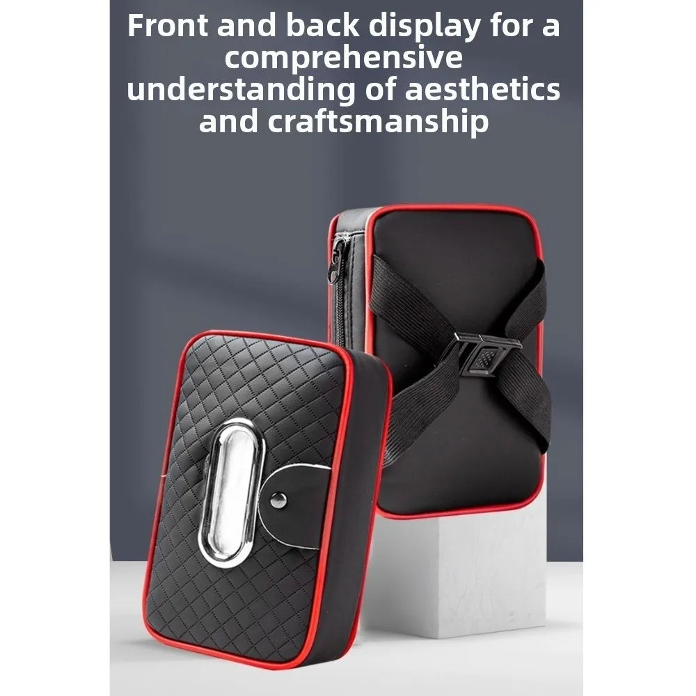 Thickened Car Visor Tissue Box Multi-Functional PU Leather Car Center Console Tissue Dispenser Space Saving with Glasses Clip