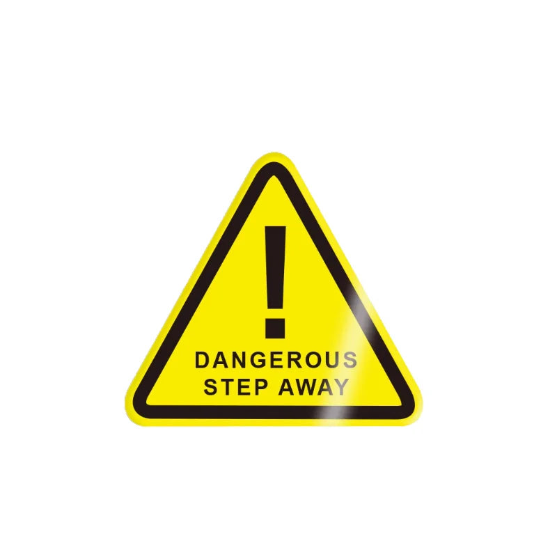 10Pcs 50X50Mm Safety Warning Signs, Workshop Production Safety Warning Signs, Hazard Warning Signs