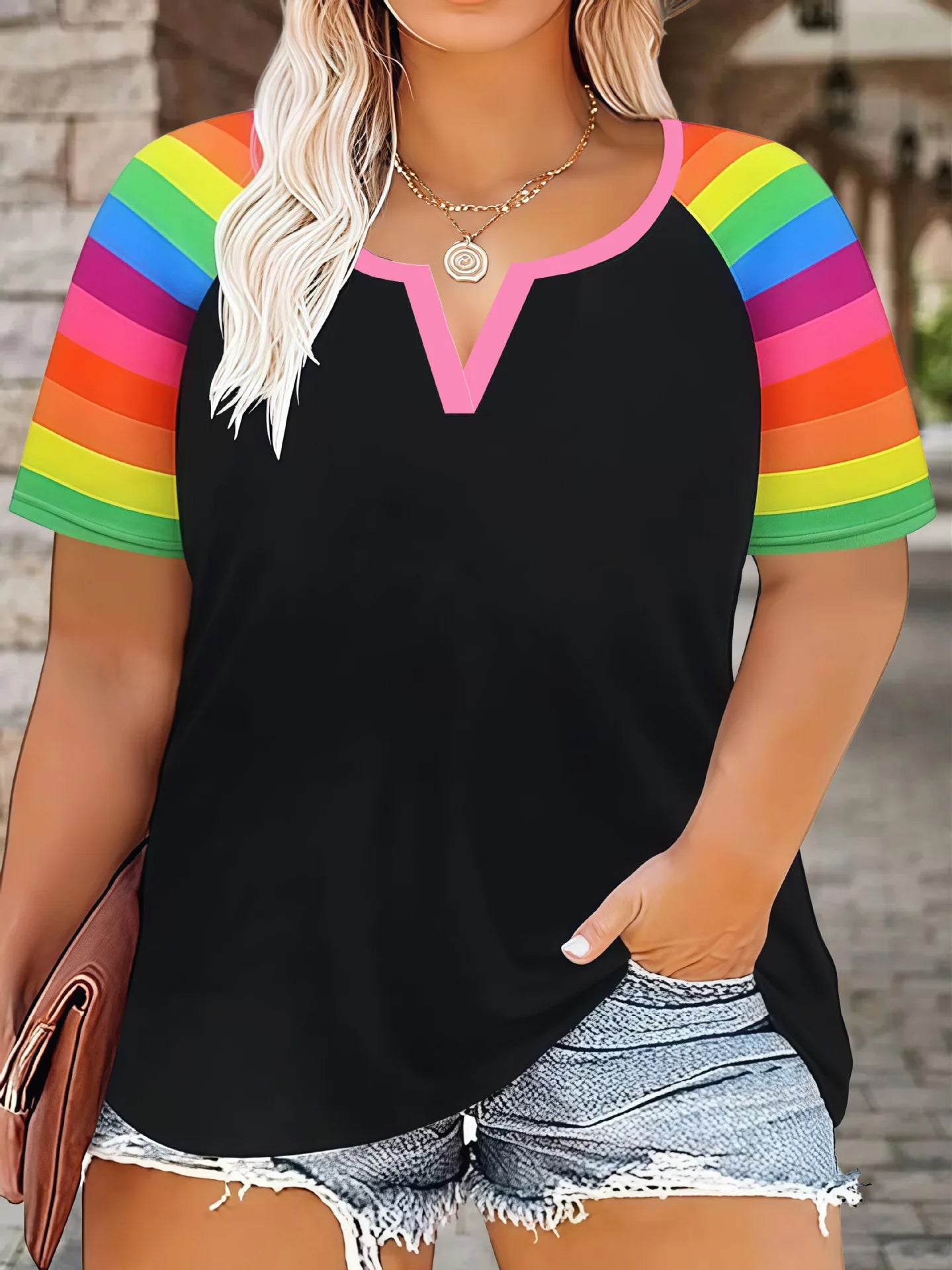 New 2025 Fashion Large Size Shirts Leopard Patchwork Print T-Shirt Casual Short Sleeve Top For Summer Women's Plus Size Clothing