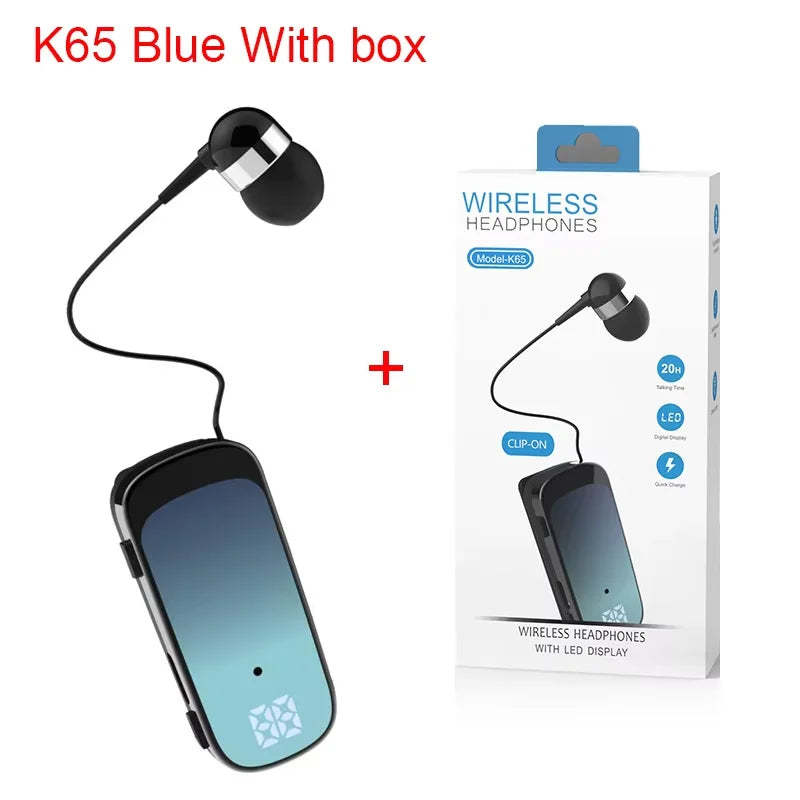 K65 PK K55 F920 Pro Lavalier Business Bluetooth 5.2 Headphone 20H Music LED Digital Display Noice Cancelling Wireless Earphones
