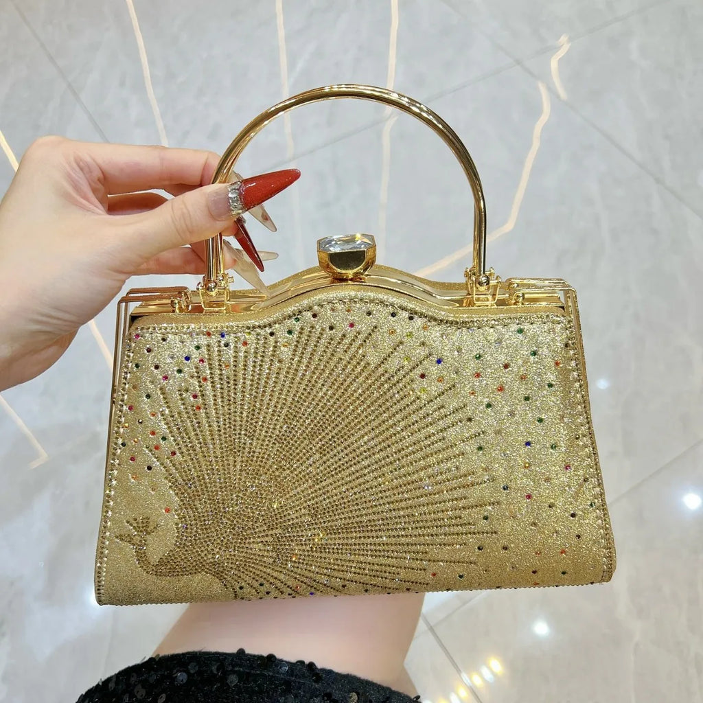 New handbag celebrity fashion diamond-encrusted handbag exquisite dinner bag niche versatile messenger shoulder bag