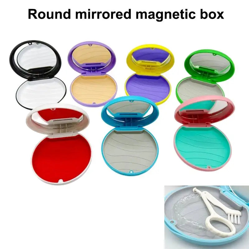 Portable Magnetic Retainer Case Dental Braces Tooth Box For Fake Teeth Organizer For Travel Home Daily Use Students