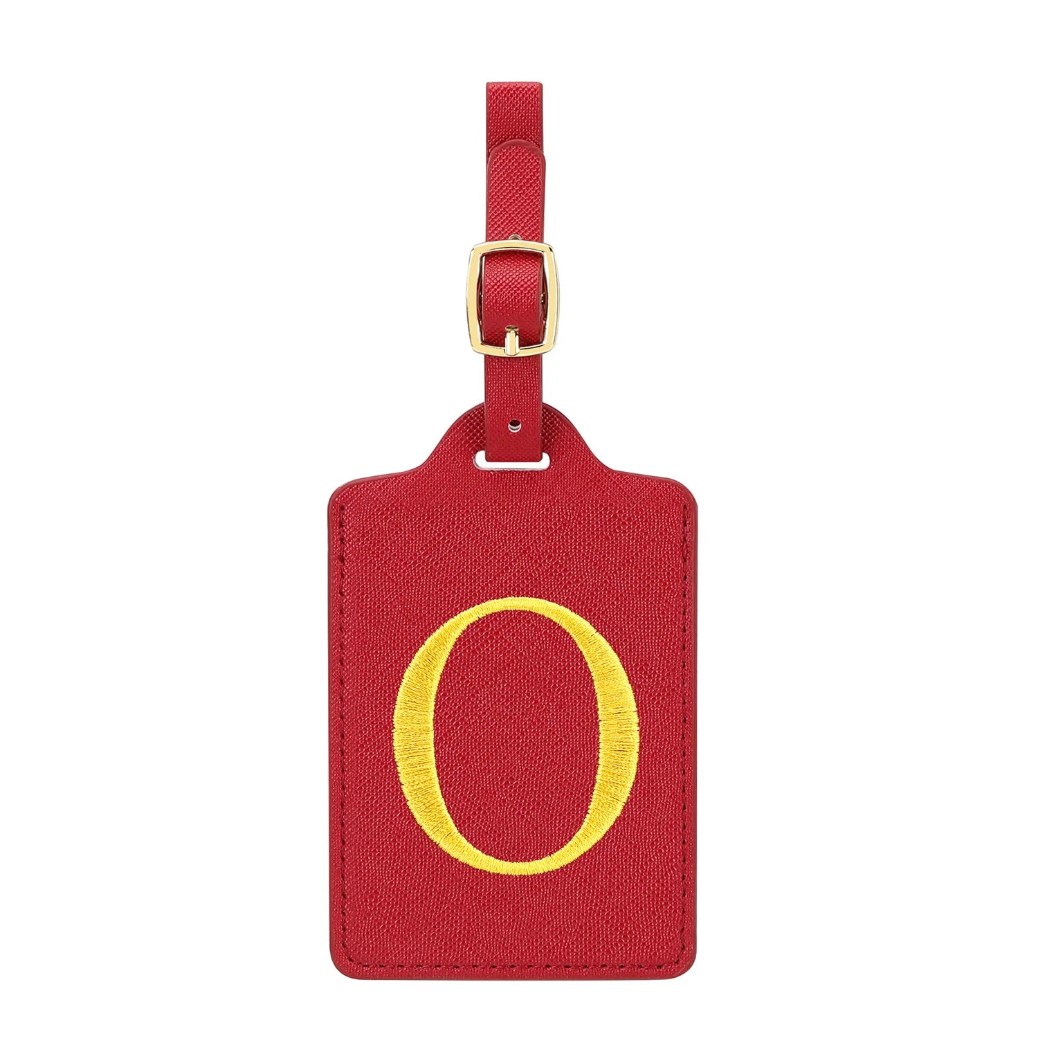 MIYIN 26 letters Luggage Tags for Suitcases PU Leather Privacy Protection Bag Tags Travel Accessories Essential, Energetic Red