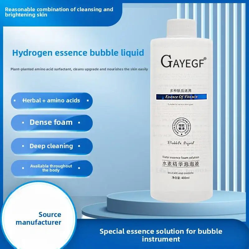 400ml Magic Foam Oxygen Small Bubble Solution SPA Salon Essence Special Serum For Facial Skin Care Deep Cleaning & Moisturizing