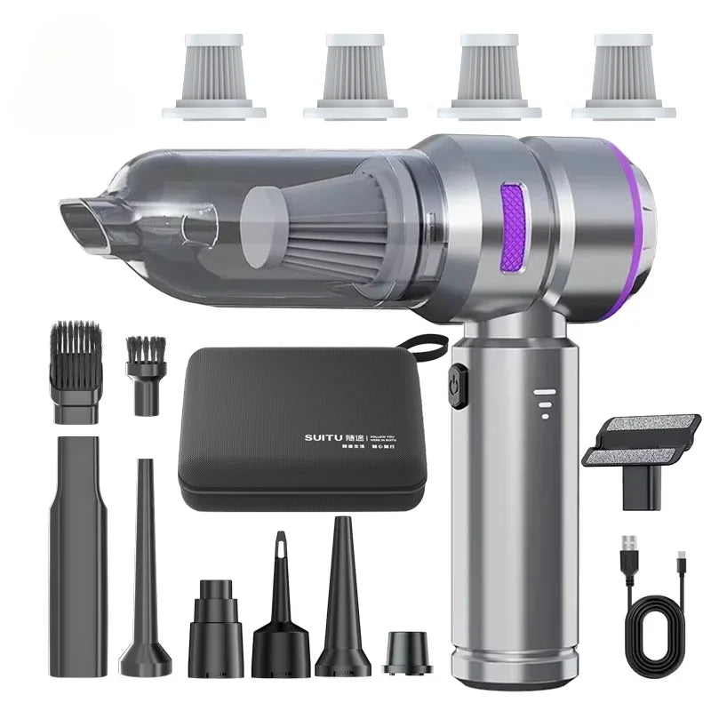 Mini Car Vacuum Cleaner Strong Scution Cordless 998000PA Powerful Wireless Car Cleaner HandHeld Portable Vacuum Cleaner for Car