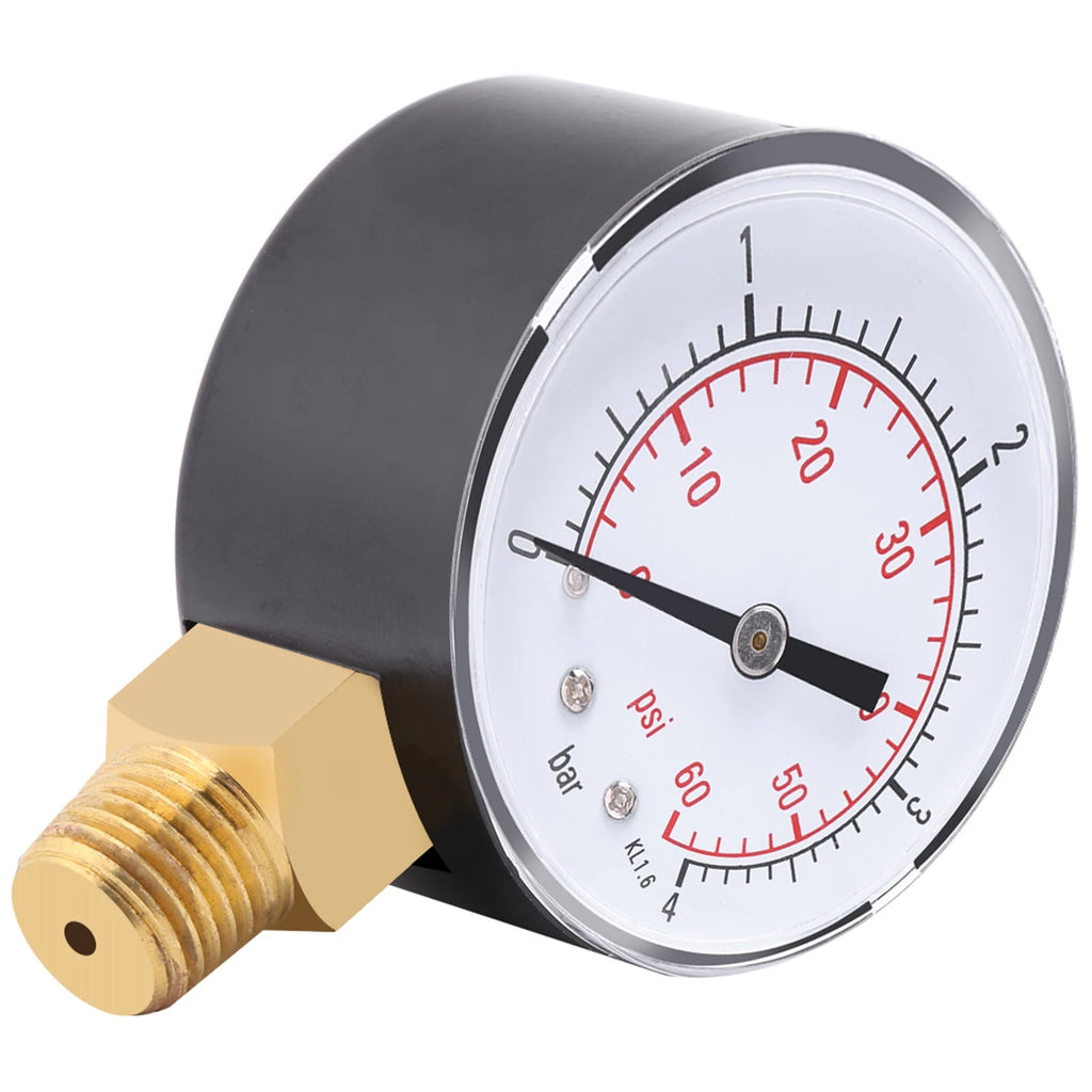 Water Pressure Meter Mini Pressure Gauge For Fuel Air Oil Or Water 0-4bar / 0-60psi NPT Oil Pressure Gauge Pressure Gauge