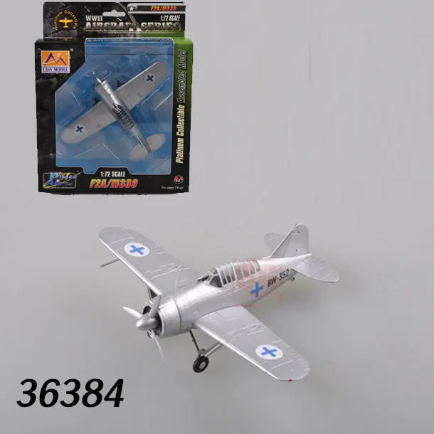Easymodel 1/72 Scale Finished Military Aircraft Model Fighter Helicopter WWII and Modern Propeller Plane for Collection Display