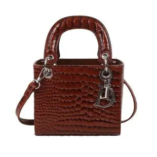 Leisure Business Diaper Bag For Ladies Unique Vintage Leather Handbag Large Capacity Square Satchel Stylish Clutch For Party