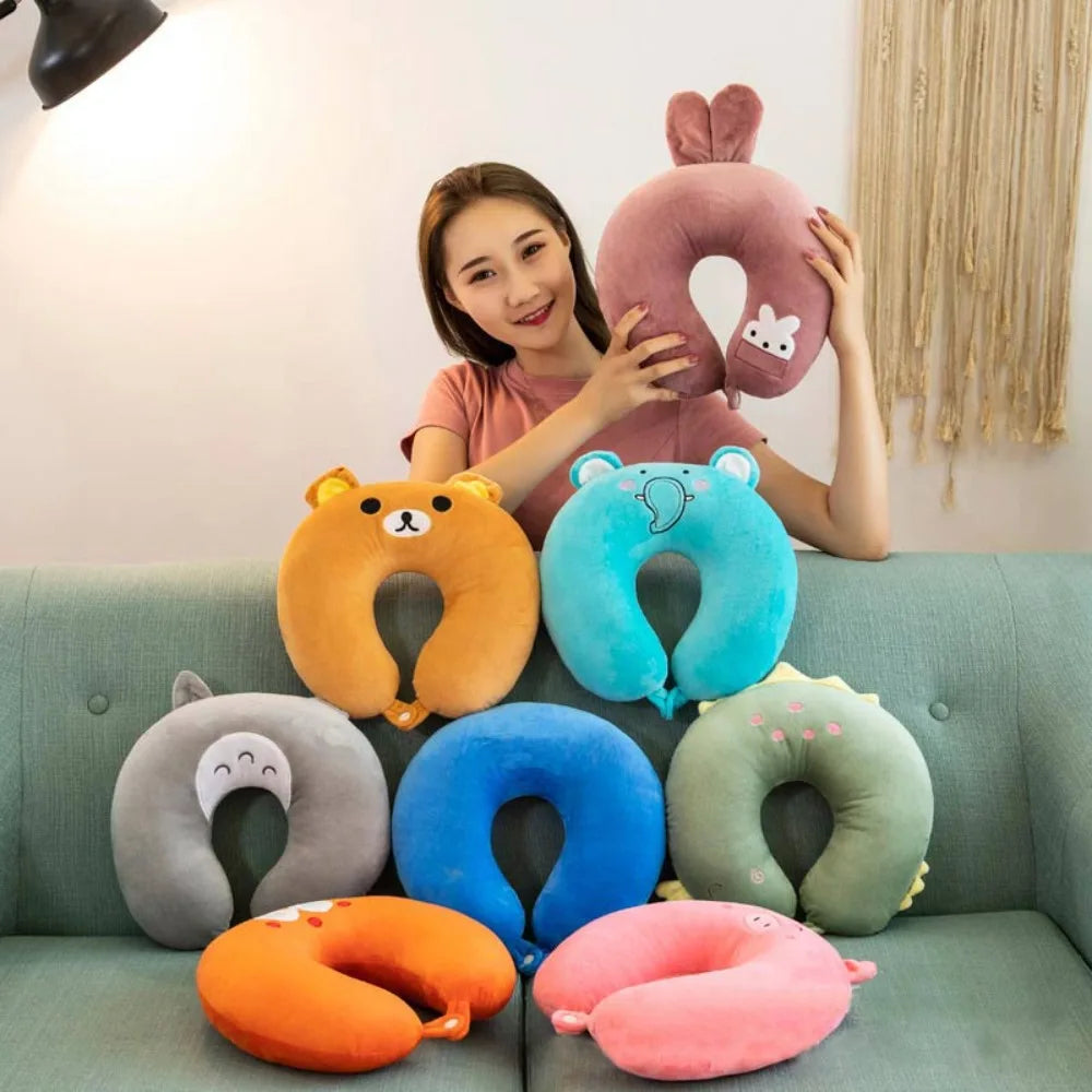 Cartoon Nursing Cushion Outdoor Travel Pillow U-shaped Pillow Short  Flight Neck Pillow