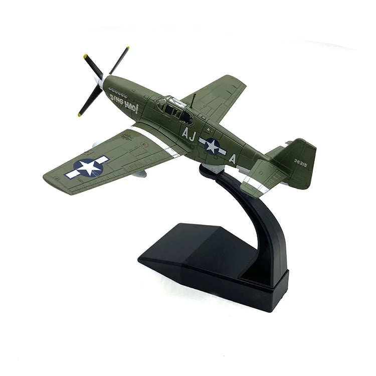 JASON TUTU Diecast Metal 1/72 Scale American Army Airlines P51b Mustang Fighter P51B Airplane Model Military Collect Gift