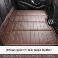 Car Travel Bed for Rear Seat Foldable Sleeping Pad for Car Traveling Wear-Resistant PU Travel Mattress for Suv Sedan