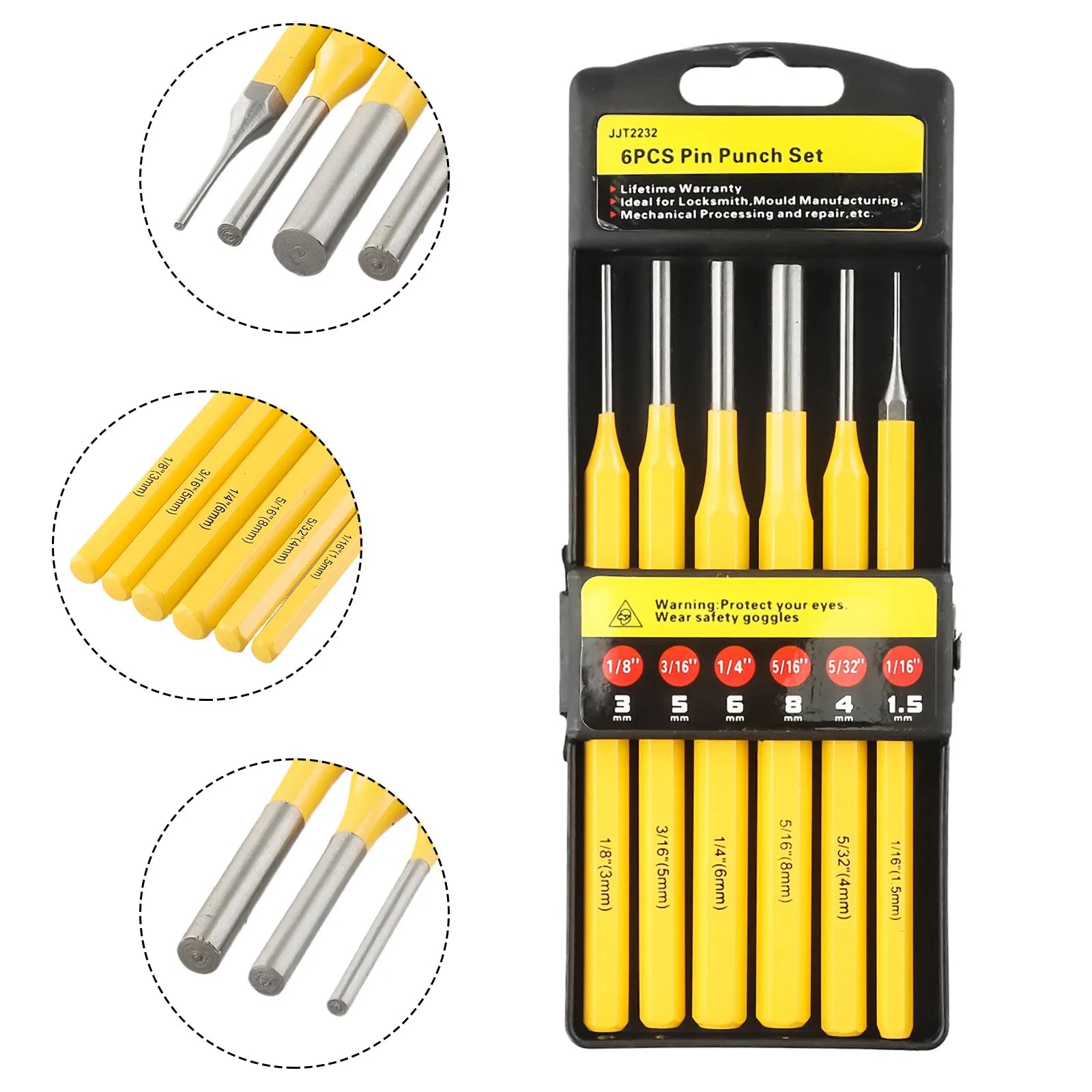 Drill Chisel Drive Punch Set Carpenters Removing Replacement 6pcs Accessories Centering Cylinder Hand Tools Parts