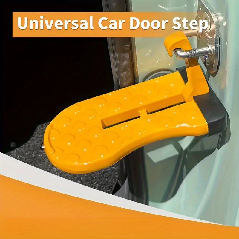 1 Aluminum Alloy Car Door Foot Pedal Assist Hook Top，Foldable Roof Rack Door Step，Easy access to the car roof，Universal Car Moun