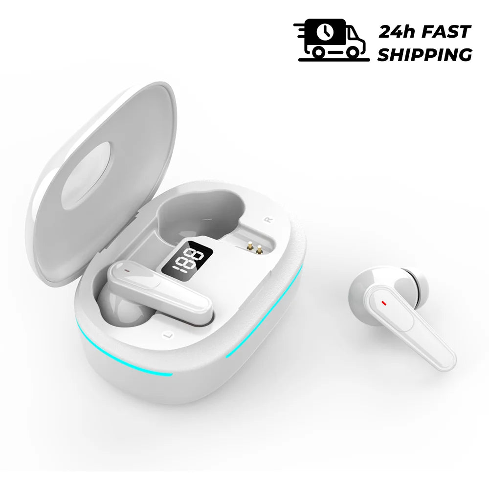 144-Language Translation Earbuds Power Display ANC&ENC Noise Reduction Headphones Hebrew English Real-Time Translation Earphones