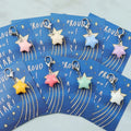 8 Pastel Mini Star Keychains, with an Inspirational Card That Says "You Are a Star, I'M Proud of You!", Suitable for Birthdays, Graduation Ceremonies, Back-To-School Season, Inspirational Gifts, Bag Accessories, and More —