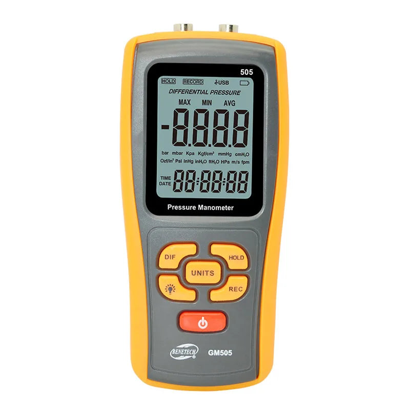 BENETECH GM505 GM510 GM511 GM520 Handheld Digital Pressure Gauge Tester Meter Differential Pressure Gauge Natural Gas
