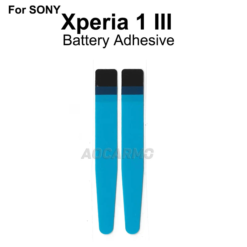Aocarmo For SONY Xperia 1 III X1iii Front LCD Display Screen Full Set Adhesive Back Cover Rear Housing Battry Sticker Glue Tape