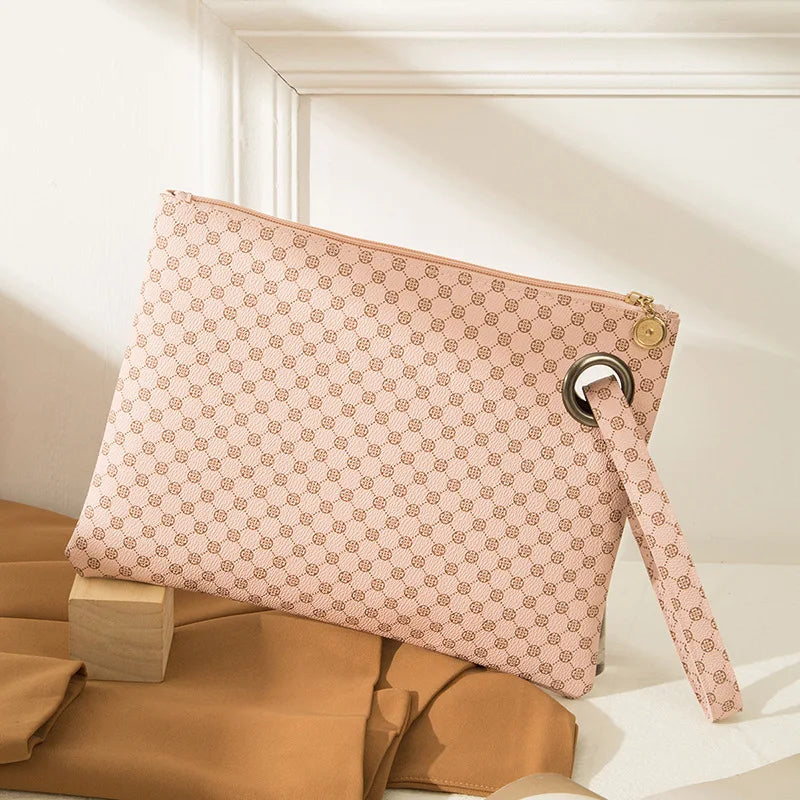 Yogodlns Women Wristlet Bag PU Leather Envelope Bag Shopping Totes Traveling Portable Purse Clutch Wallet Ladies Pattern HandBag