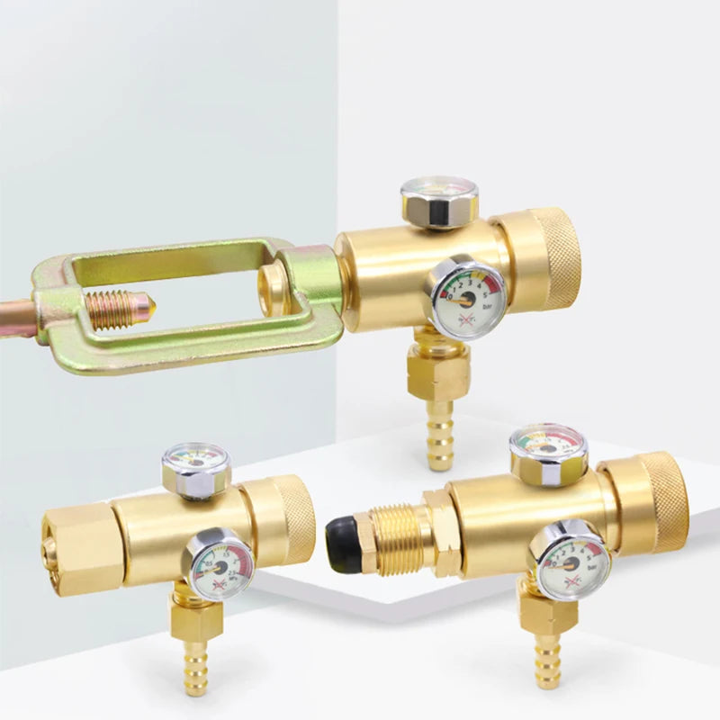 Oxygen Pressure Regulating Valve Gauge Acetylene/ Propane Meter 8mm Thread Brass Adjustable Pressure Reducing Valve 감압기
