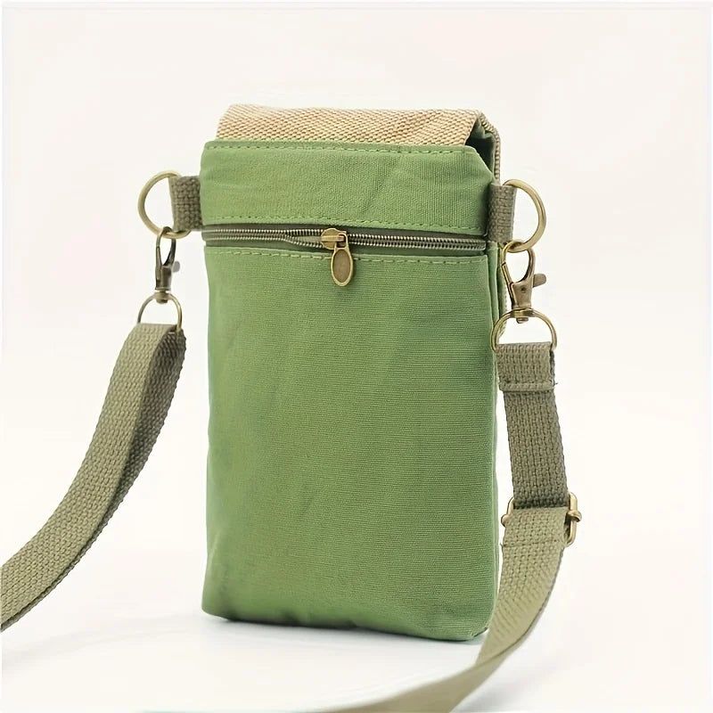 Fashionable and versatile embroidered crossbody bag for women - multi-layered single-shoulder shoulder bag on a strap